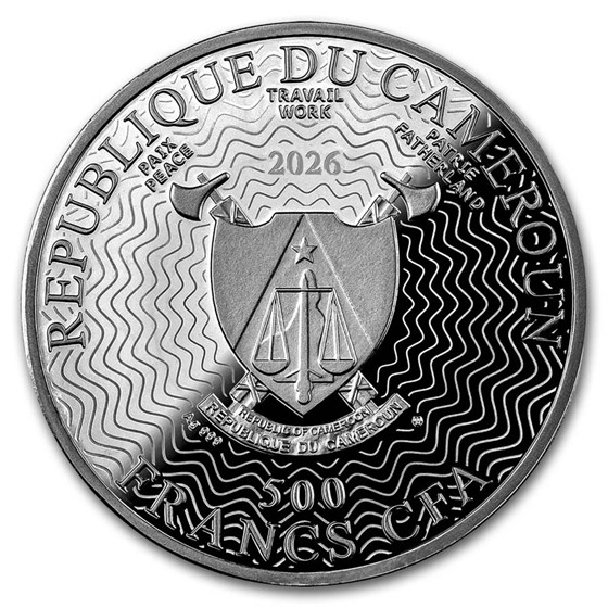 2026 Republic of Cameroon Silver Save the World: Emperor Penguin