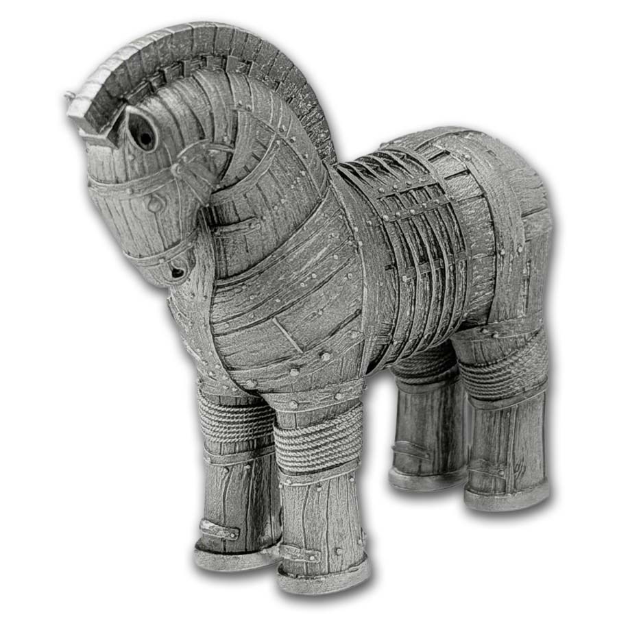 2026 Cameroon 2 oz Silver Trojan Horse 3D Coin (Box & COA)
