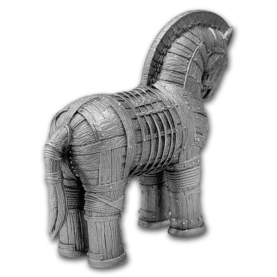2026 Cameroon 2 oz Silver Trojan Horse 3D Coin (Box & COA)