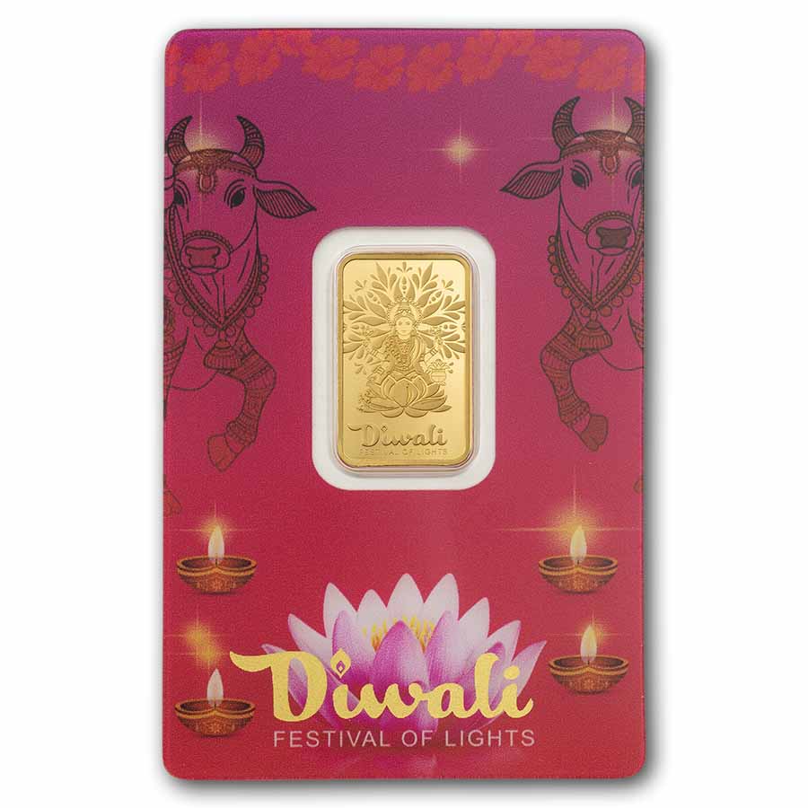 2026 5 gram Gold Bar - PAMP Lakshmi & The Sacred Cow (In Assay)