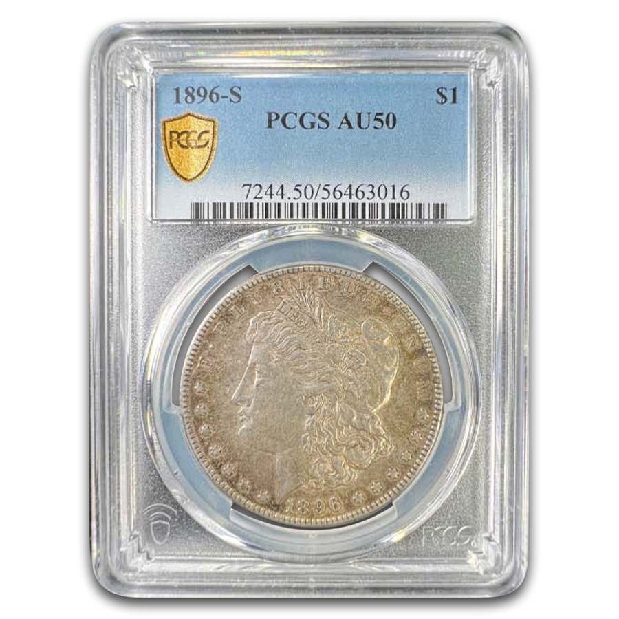 1896-S Morgan Dollar AU-50 PCGS (Toned)