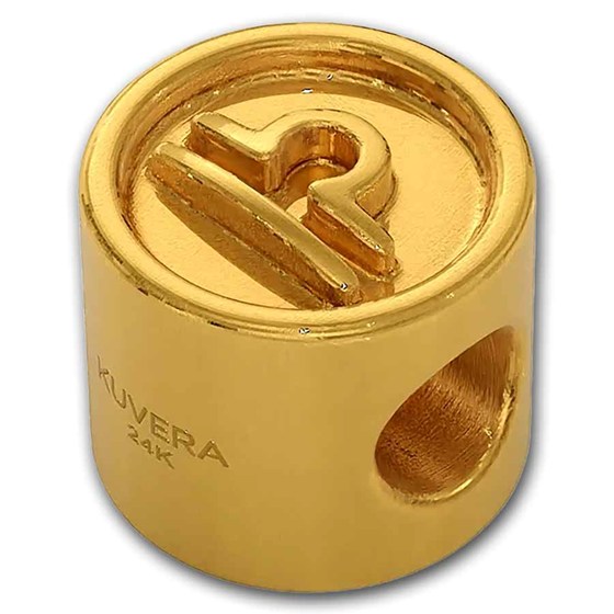Kuvera 24K Zodiac Libra Charm
