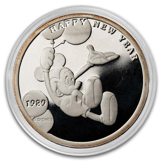 1 oz Silver Round - Disney/Mickey's New Year (Capsule Only)