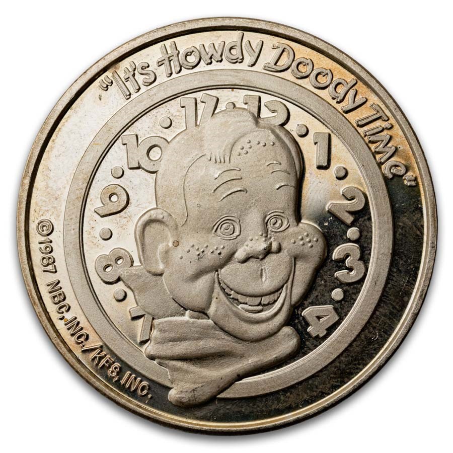 1 oz Silver Round - 1987 Howdy Doody Merry Christmas 1 oz Silver Round - 1987 Howdy Doody Merry Christmas