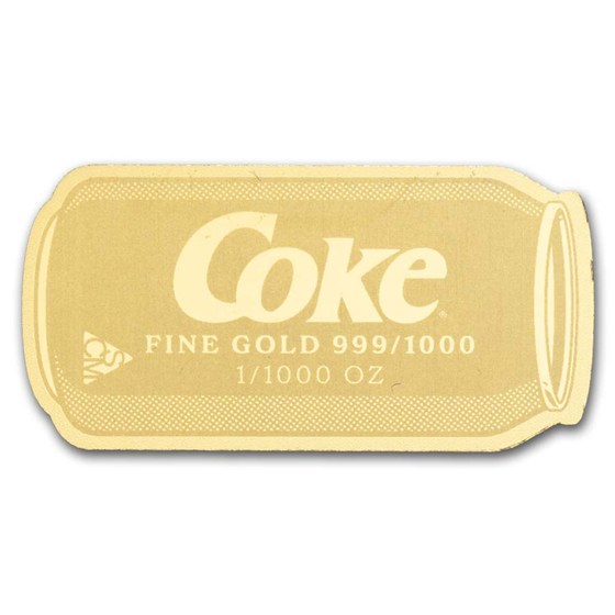 Coca-Cola® 1/1000 oz Gold Pop Art Can in Card