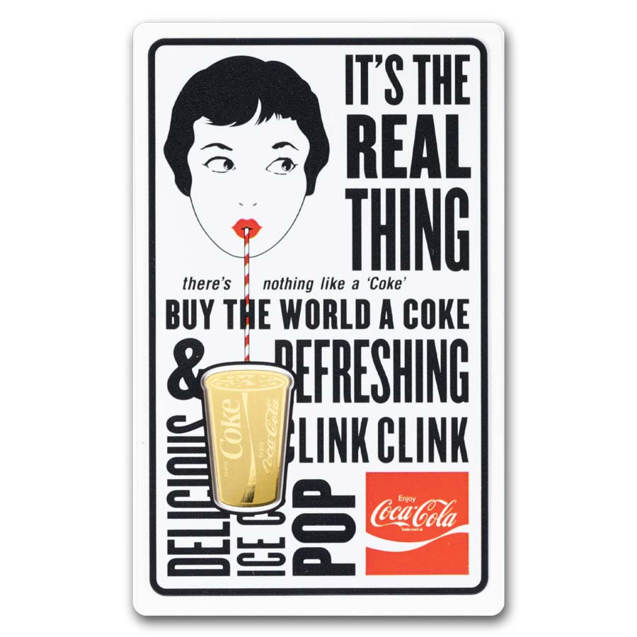 Coca-Cola® 1/1000 oz Gold Pop Art Cup in Card