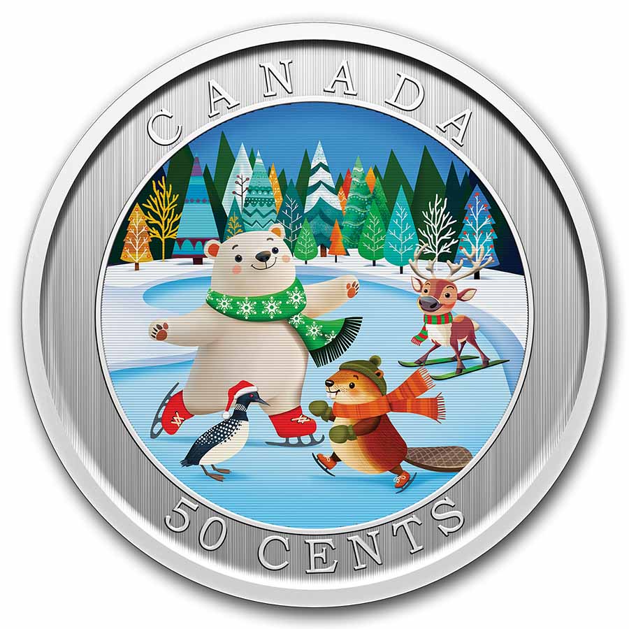2026 Canada 50-Cent Lenticular Whimsical Winter Polar Bear