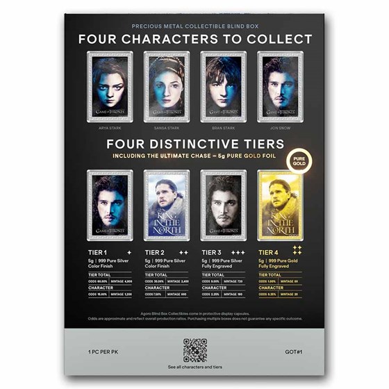 2026 Niue 5g Silver $1 Game of Thrones: House Stark Blind Box