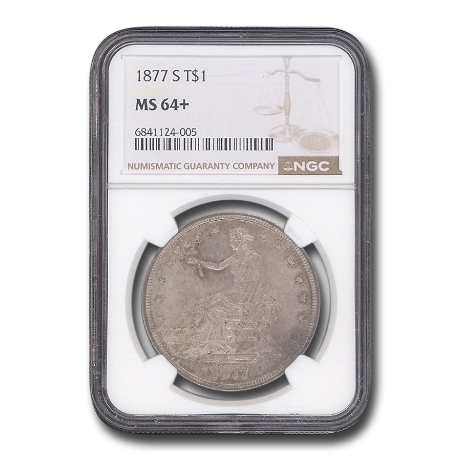 1877-S Trade Dollar MS-64+ NGC