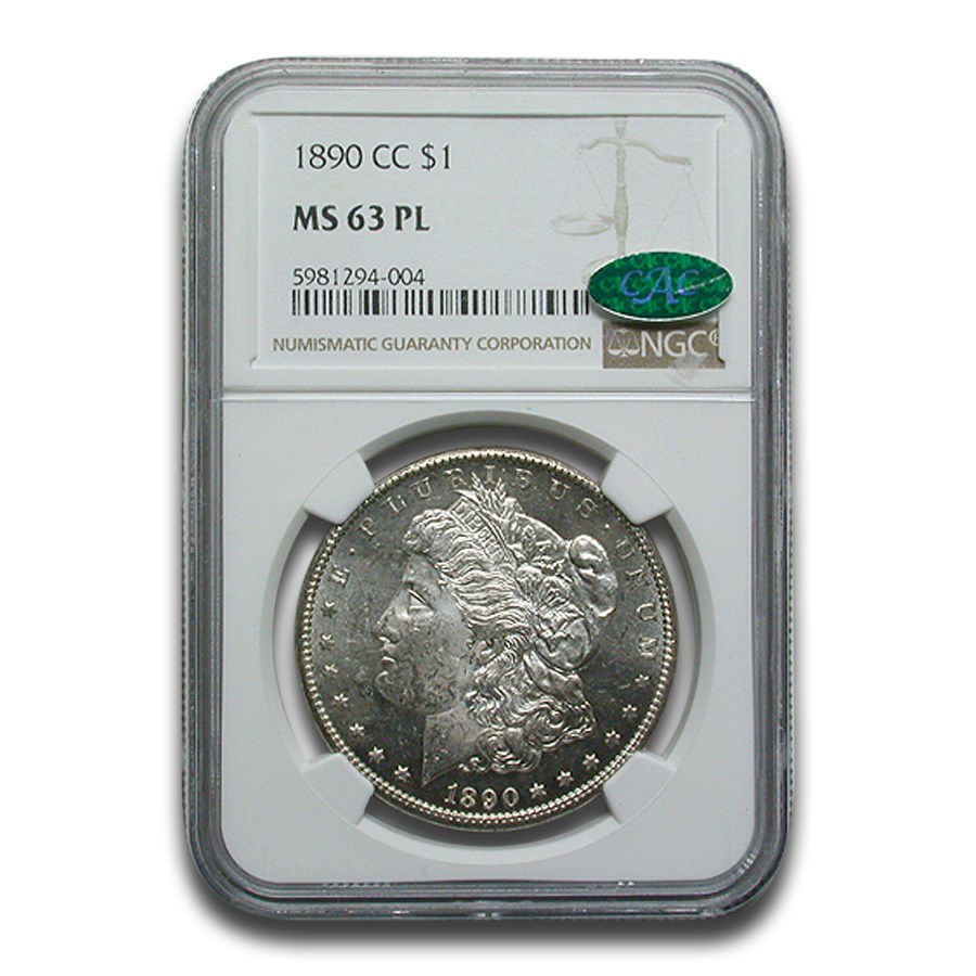 1890-CC Morgan Dollar MS-63 NGC CAC (PL)
