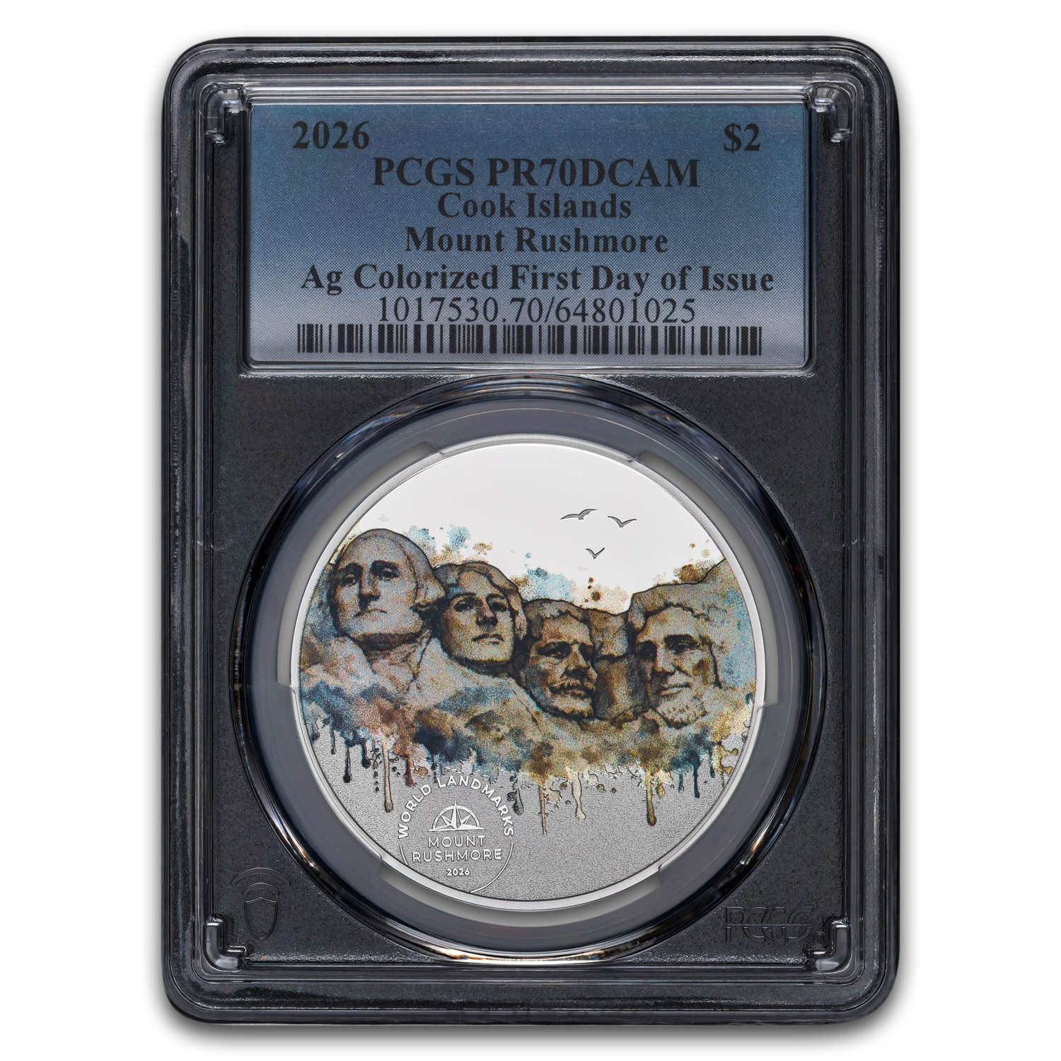 2026 Cook Islands 1/2 oz Silver Mount Rushmore PR-70 PCGS FDI