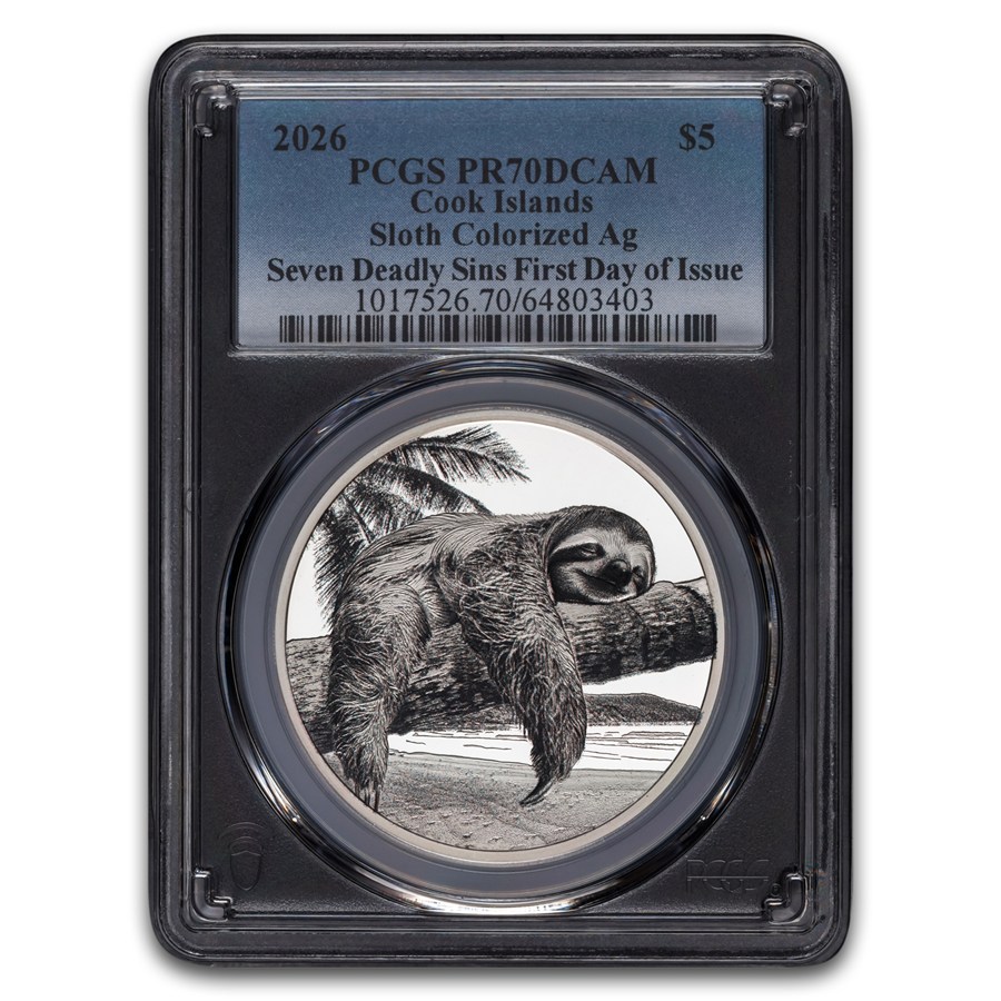 2026 Cook Islands 1 oz Ag Seven Deadly Sins: Sloth PR-70 PCGS FDI