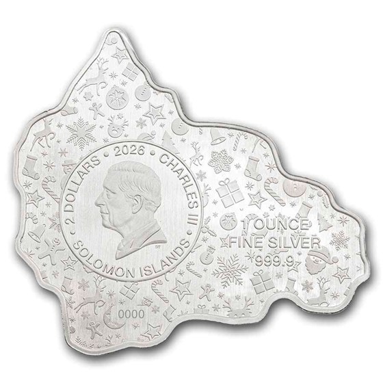 2026 PAMP 1 oz Silver $2 Shaped &amp; Colorized Santa &amp; Red Truck