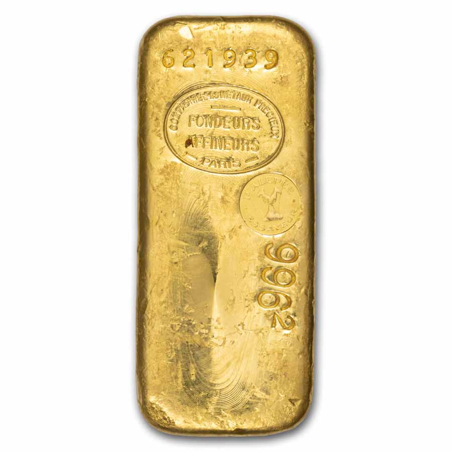 1 kilo Gold Bar - 1966 Métaux Précieux (Paris, w/ COA, #621939)