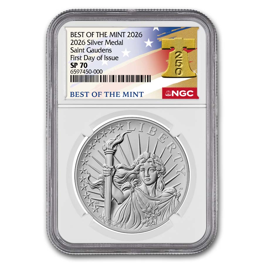 2026 Best of the Mint Saint-Gaudens Medal SP-70 NGC (FDI, Bell)