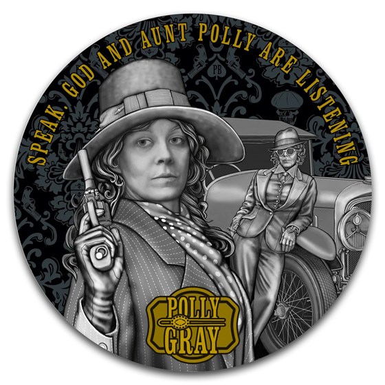 2025 Niue 2 oz Silver Antique Coin Peaky Blinders: Polly Gray