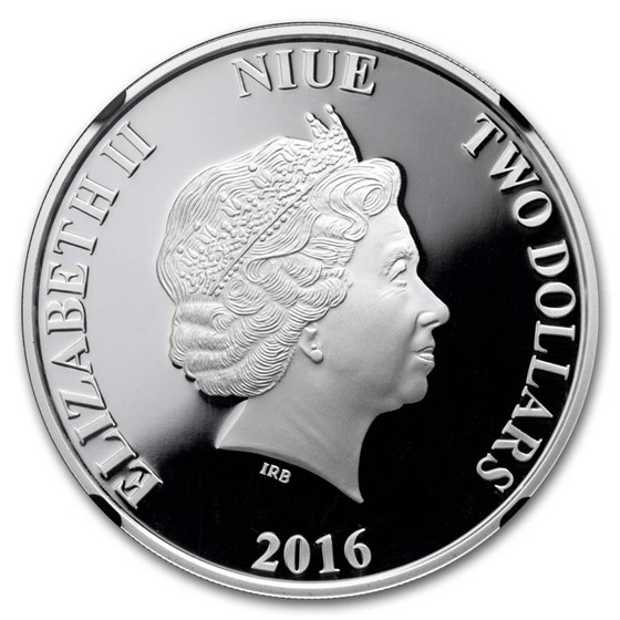 2016 Niue 1 oz Silver $2 Star Wars Princess Leia PF-70 NGC (ER)