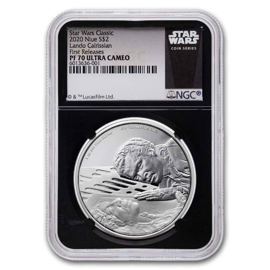 2020 Niue 1 oz Silver Star Wars Lando Calrissian PF-70 NGC (FR) 2020 Niue 1 oz Silver Star Wars Lando Calrissian PF-70 NGC (FR)