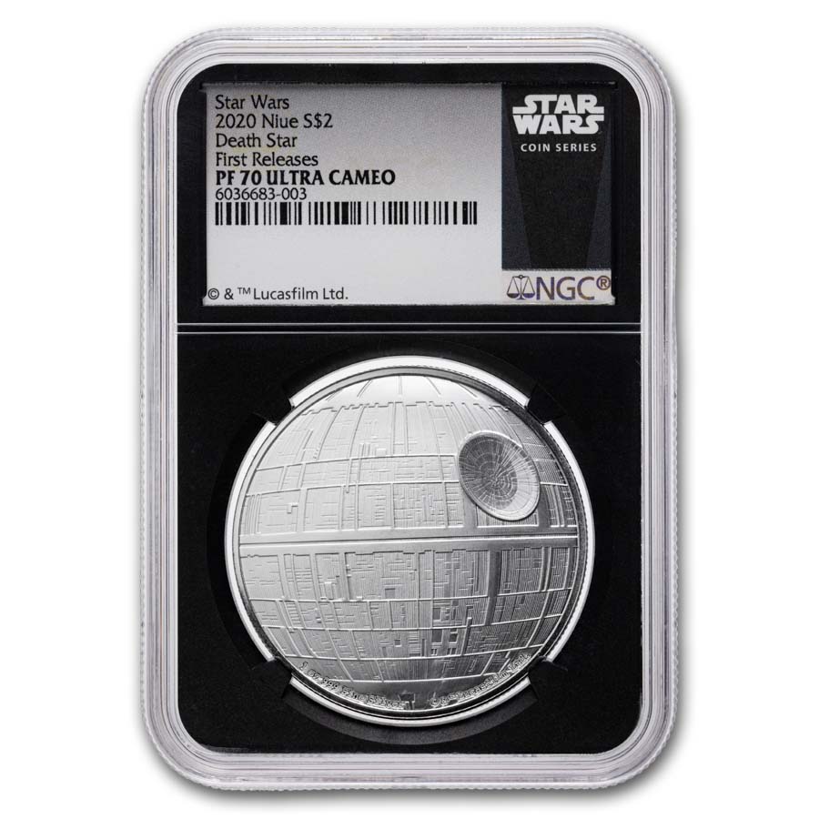 2020 Niue 1 oz Silver Star Wars Death Star PF-70 NGC (FR) 2020 Niue 1 oz Silver Star Wars Death Star PF-70 NGC (FR)