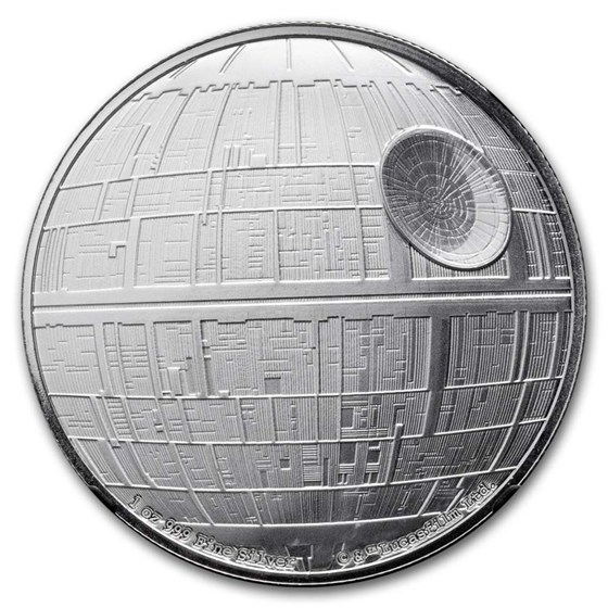 2020 Niue 1 oz Silver Star Wars Death Star PF-70 NGC (FR)