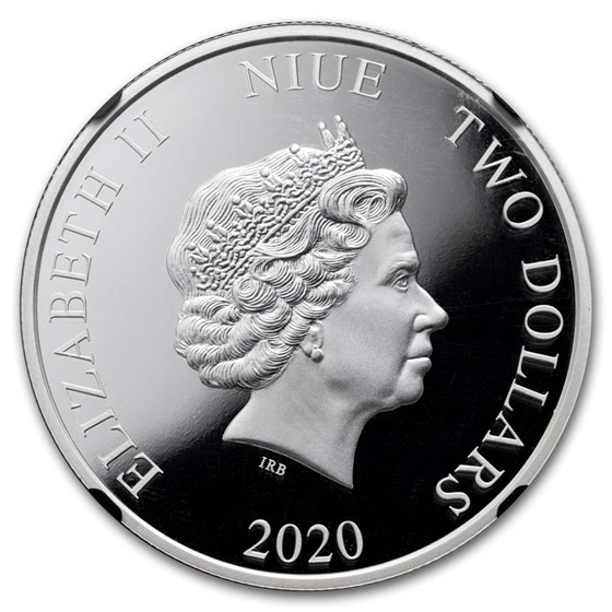 2020 Niue 1 oz Silver Star Wars Death Star PF-70 NGC (FR)