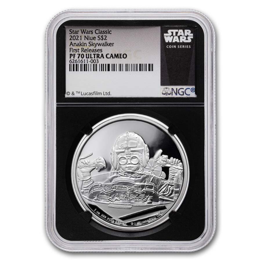 2021 Niue 1 oz Silver Star Wars Anakin Skywalker PF-70 NGC (FR) 2021 Niue 1 oz Silver Star Wars Anakin Skywalker PF-70 NGC (FR)
