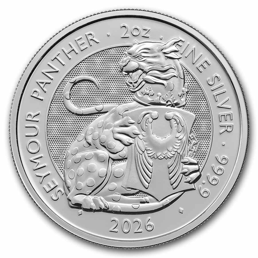 2026 GB 2 oz Silver Royal Tudor Beasts The Seymour Panther BU