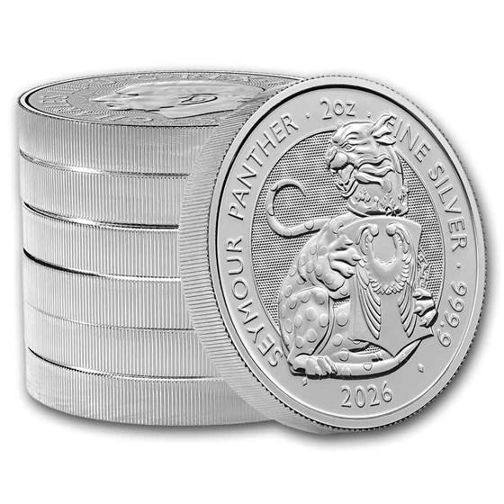 2026 GB 2 oz Silver Royal Tudor Beasts The Seymour Panther BU