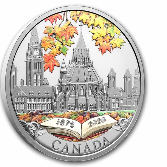 2026 RCM 1 oz Silver $20 150th Anniv of the Library of Parliament