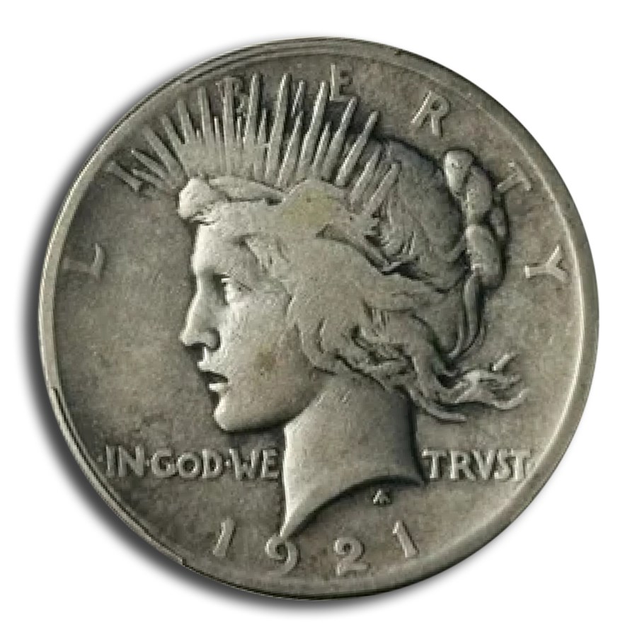 1921 Peace Dollar Fine-12 PCGS