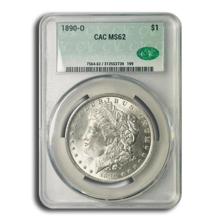 1890-O Morgan Dollar MS-62 CACG