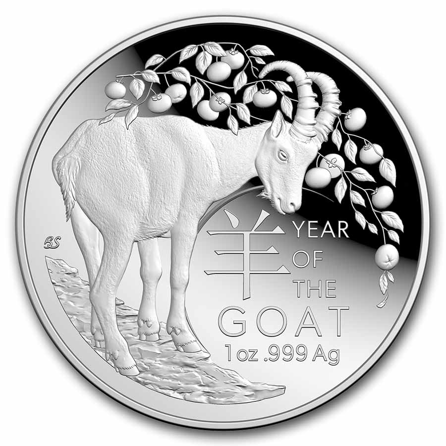 2027 Australia 1 oz Silver $5 Lunar Year of the Goat Domed Prf