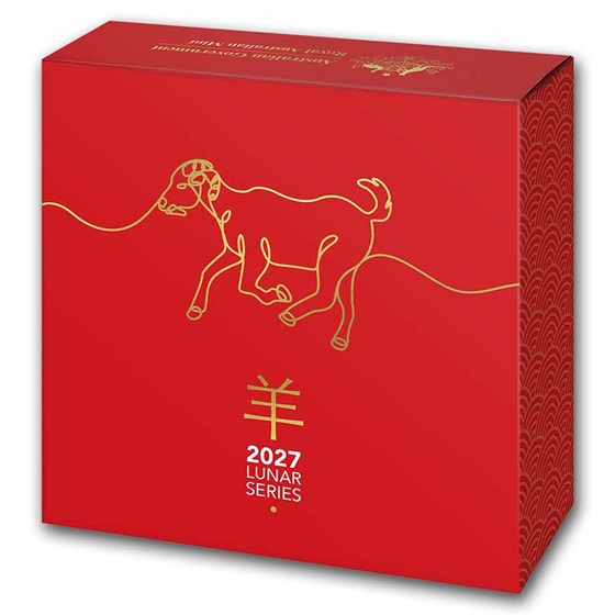 2027 Australia 1 oz Silver $5 Lunar Year of the Goat Domed Prf