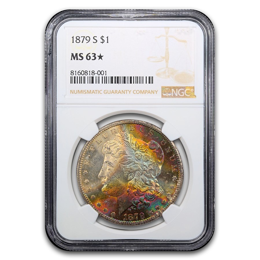 1879-S Morgan Dollar MS-63* NGC (Beautifully Toned)