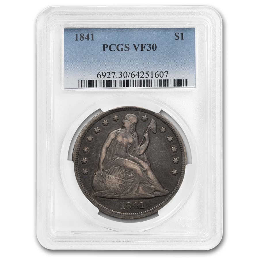 1841 Liberty Seated Dollar VF-30 PCGS