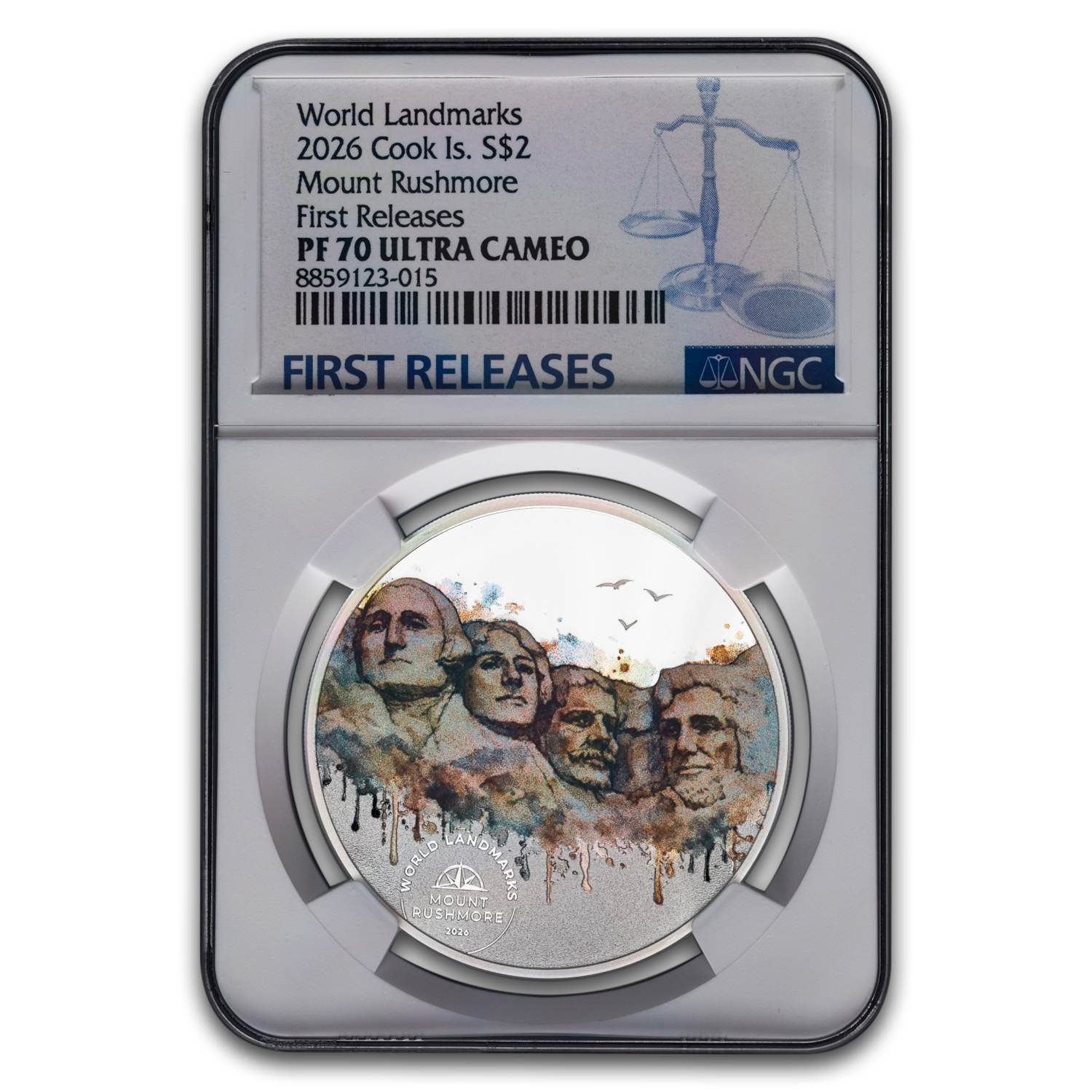 2026 Cook Island 1/2 oz Silver Mount Rushmore PF-70 NGC (FR)