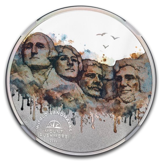 2026 Cook Island 1/2 oz Silver Mount Rushmore PF-70 NGC (FR)
