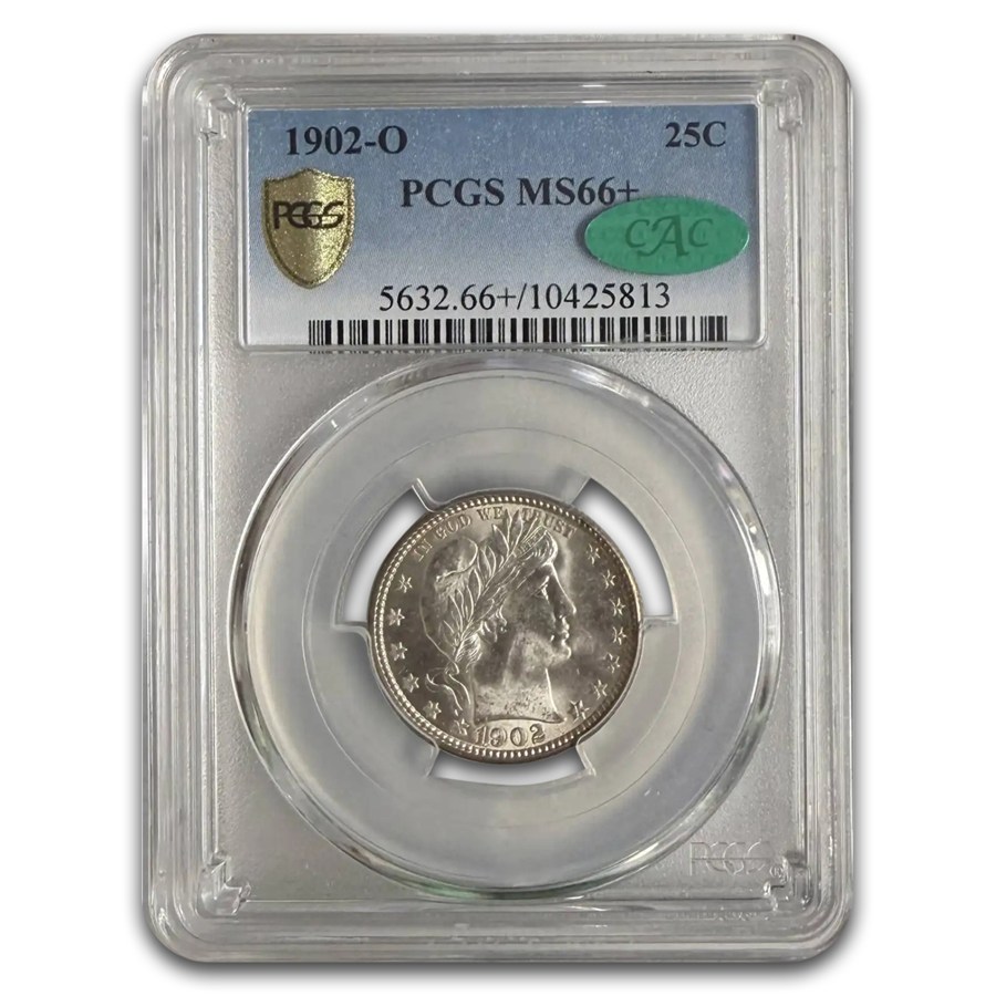 1902-O Barber Quarter MS-66+ PCGS CAC