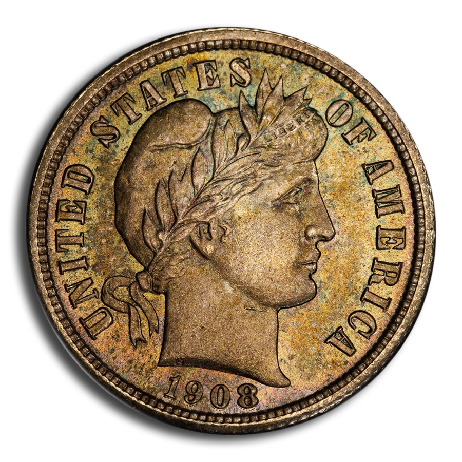 1908-S Barber Dime MS-65+ PCGS CAC