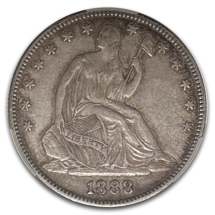 1888 Liberty Seated Half Dollar XF-45 CACG