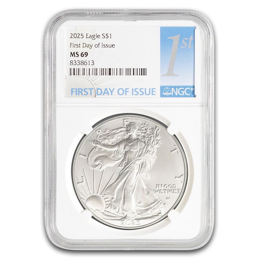 2025 American Silver Eagle MS-69 NGC (First Day of Issue)