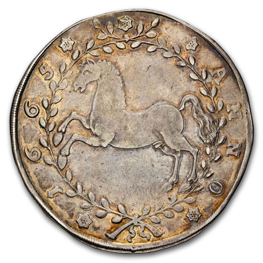 1665 German States Brunswick-Luneburg-Celle Silver Thaler XF