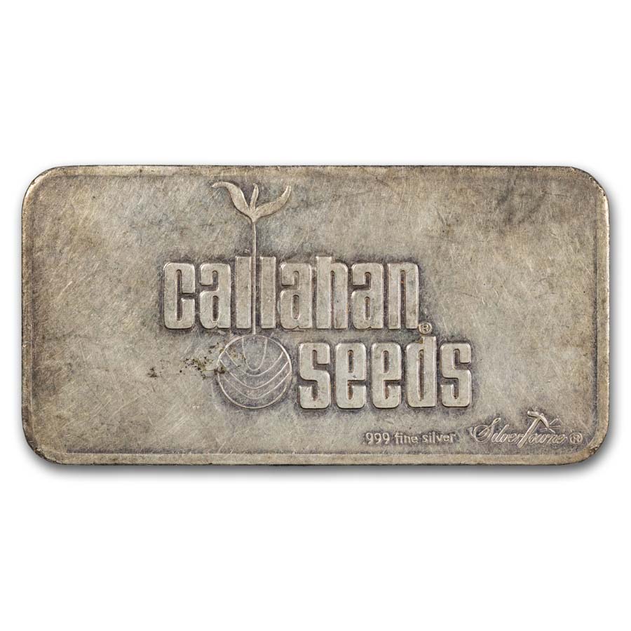 3.62 oz Silver Bar - Silvertowne (Callahan Seeds, Scruffy)