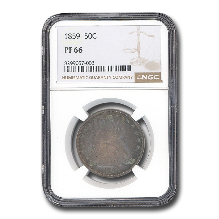 1859 Liberty Seated Half Dollar PF-66 NGC