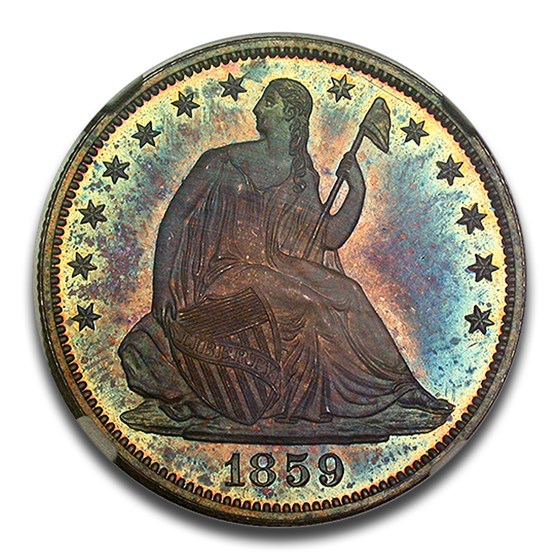1859 Liberty Seated Half Dollar PF-66 NGC