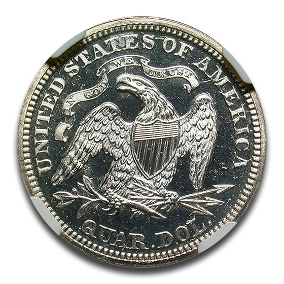 1871 Liberty Seated Quarter PF-65 Cameo NGC