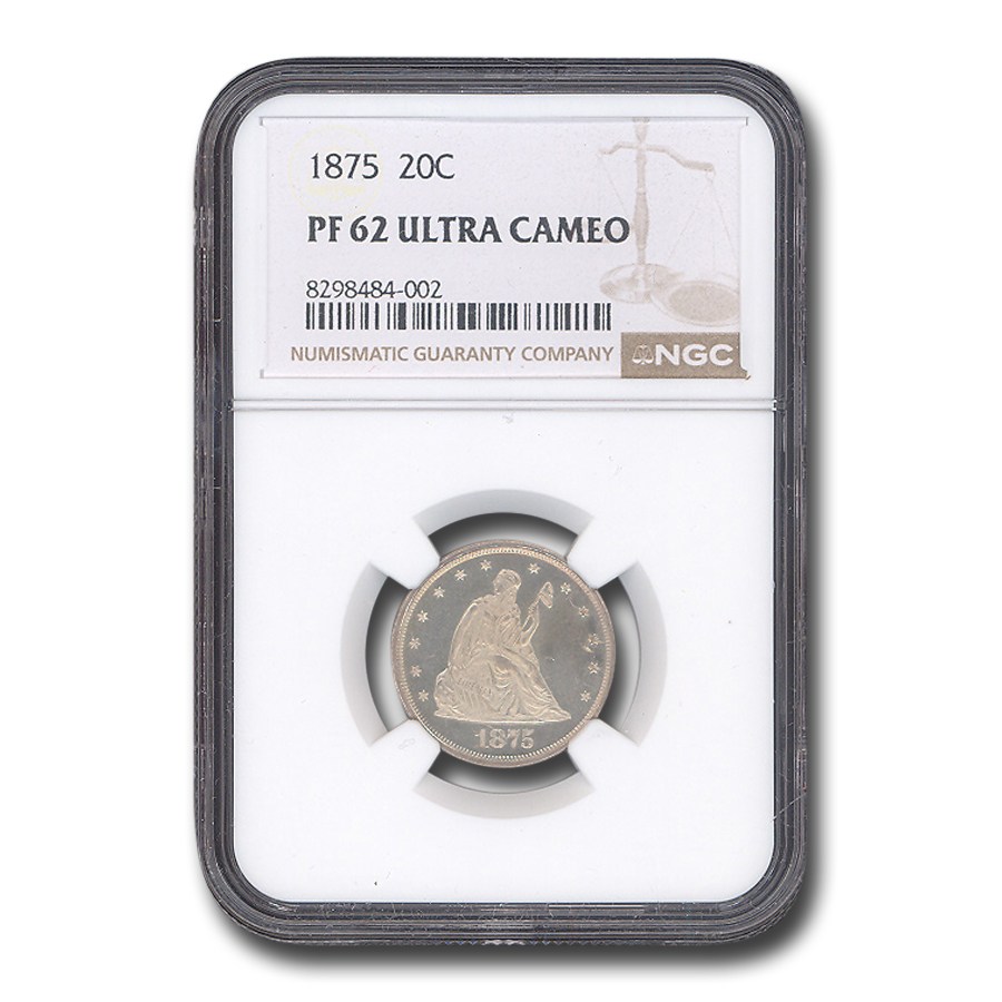 1875 Twenty Cent Piece PF-62 UCAM NGC