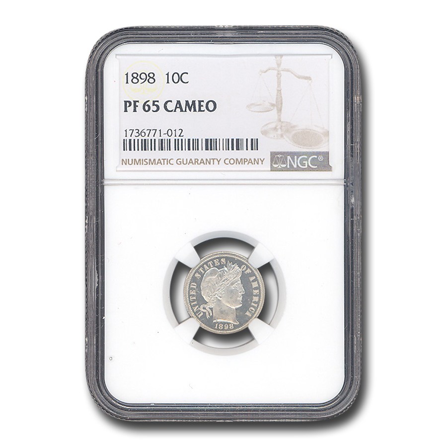 1898 Liberty Seated Dime PF-65 Cameo NGC