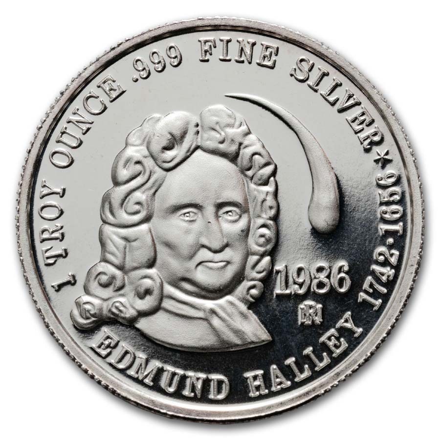 1 oz Silver Round - Rarities Mint (Edmund Halley, Random Motif)