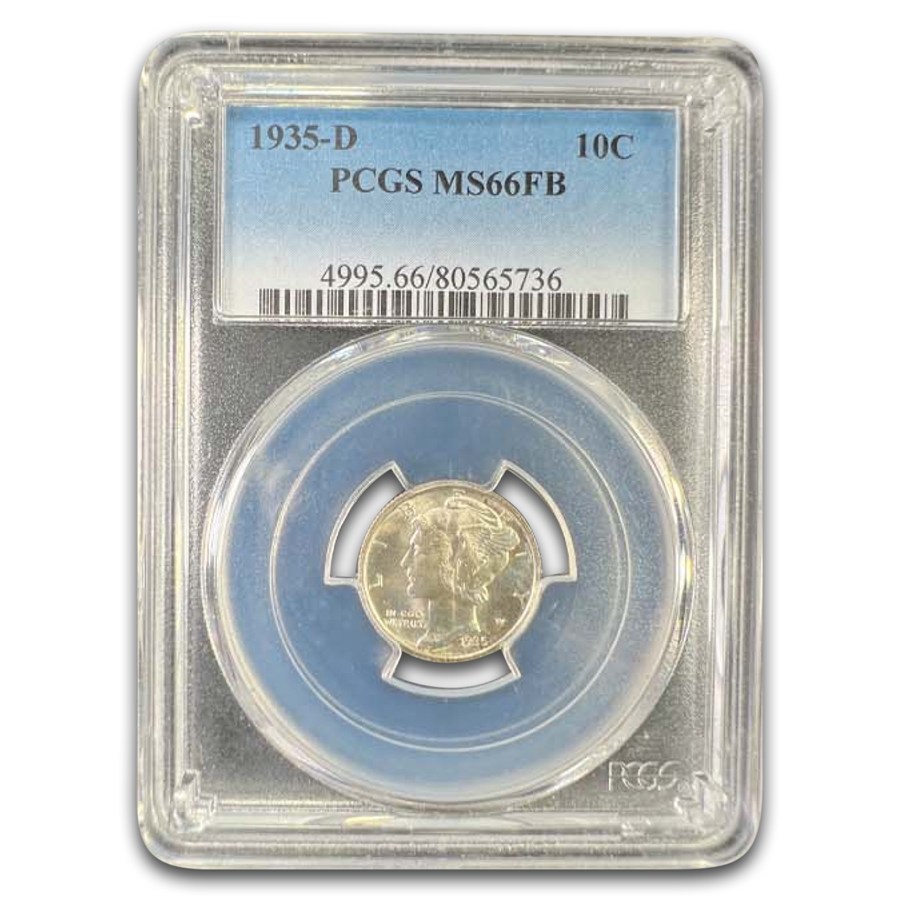 1935-D Mercury Dime MS-66 PCGS (FB)